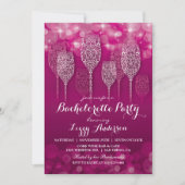 Elegante Glitterende Lichten Bachelorette Uitnodig Kaart (Voorkant)