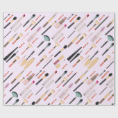 Elegante Glitterende Schoonheid Make-up Gereedscha Cadeaupapier (Vlak)