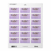 Elegante Glitterige Bokeh Bloem Bruiloft Label (Full Sheet)