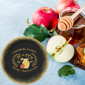 Elegante Glitterij Goud Joodse Vakantie Rosh Hasha Papieren Bordje