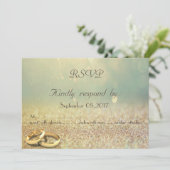 Elegante Glitters, Bokeh, Ringen Trouw RSVP Kaart (Staand voorkant)