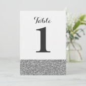 Elegante glitters bruiloft tafel nummerkartjes kaart (Staand voorkant)