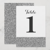 Elegante glitters bruiloft tafel nummerkartjes kaart (Voorkant / Achterkant)