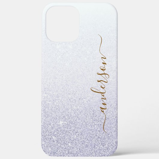Elegante glitters monogram naam Case-Mate iPhone case (Achterkant)