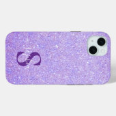 Elegante glitters monogram naam Case-Mate iPhone case (Achterkant (horizontaal))