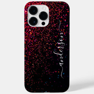 Elegante glitters monogram naam Case-Mate iPhone 14 pro max hoesje