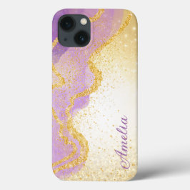 Elegante glitters monogram naam Case-Mate iPhone case