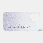 Elegante glitters monogram naam Case-Mate iPhone case (Achterkant (horizontaal))
