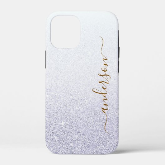 Elegante glitters monogram naam Case-Mate iPhone case (Achterkant)