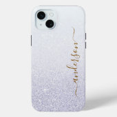 Elegante glitters monogram naam Case-Mate iPhone case (Achterkant)