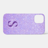 Elegante glitters monogram naam Case-Mate iPhone case (Achterkant (horizontaal))