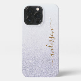 Elegante glitters monogram naam iPhone 13 pro hoesje