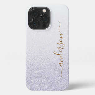 Elegante glitters monogram naam iPhone 13 pro hoesje