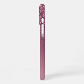 Elegante glitters monogram naam iPhone hoesje (Linkerkant)