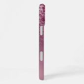 Elegante glitters monogram naam iPhone hoesje (Rechterkant)