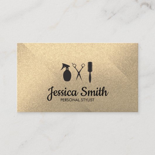 Elegante Glitters Visitekaartje (Voorkant)