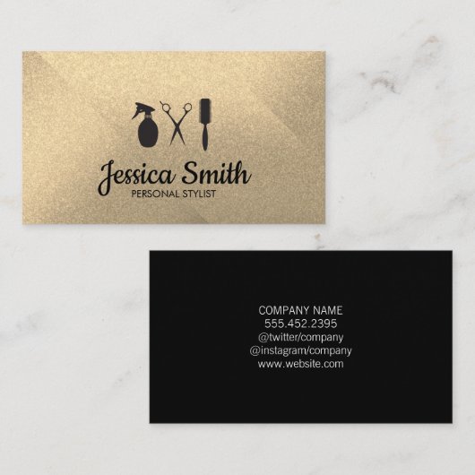 Elegante Glitters Visitekaartje (Voorkant / Achterkant)