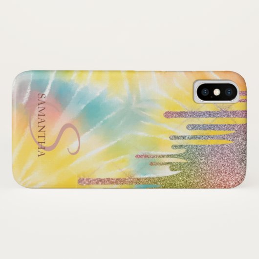 elegante glitterschijven, regenboogkleuren Case-Mate iPhone case (Achterkant (horizontaal))
