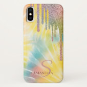 elegante glitterschijven, regenboogkleuren Case-Mate iPhone case (Achterkant)