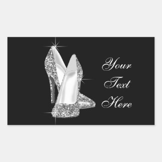 Elegante glitterschoenen met hoge hak stickers