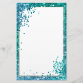 Elegante glitterschrijfmateriaal briefpapier (Voorkant)