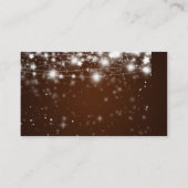 Elegante gloeiende sterren Paarse bruiloft invoege Informatiekaartje (Achterkant)