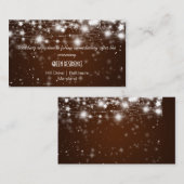 Elegante gloeiende sterren Paarse bruiloft invoege Informatiekaartje (Voorkant / Achterkant)