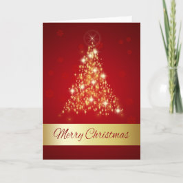 Elegante Gloeiende Vrolijke Kerstboom Feestdagen Kaart