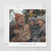 Elegante glorie aan God Religieuze kerstfoto Feestdagenkaart (Voorkant)