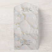 Elegante Glossy Opal Stone Uniek All In One Uitnodiging (Buitenkant)