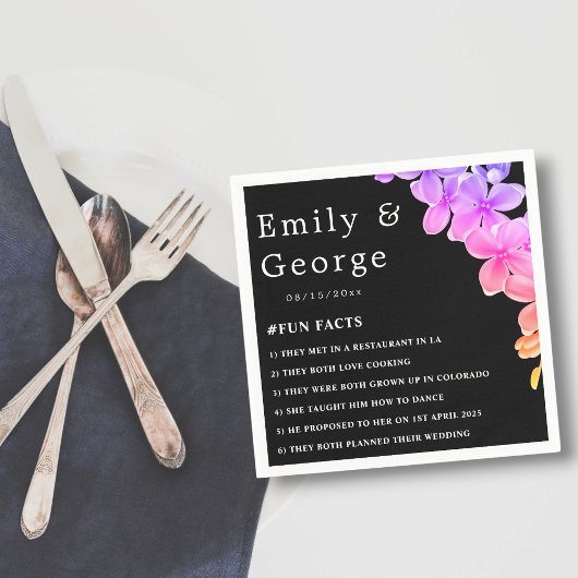 Elegante Glow Neon Lights Rozen Boho Bloemen Bruil Servet