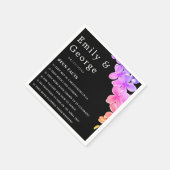 Elegante Glow Neon Lights Rozen Boho Bloemen Bruil Servet (Hoek)