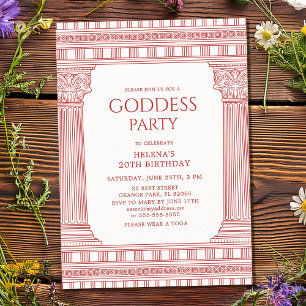 Elegante Goddess Party uitnodiging in het roze
