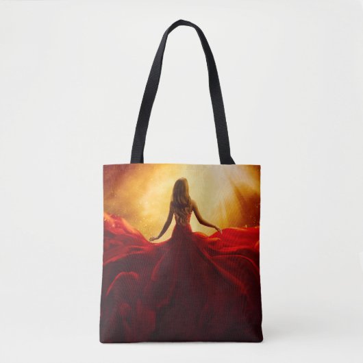 Elegante Godin Silhouette Canvas tas (Voorkant)