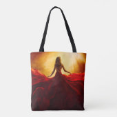 Elegante Godin Silhouette Canvas tas (Achterkant)