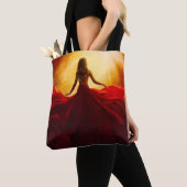 Elegante Godin Silhouette Canvas tas (Dichtbij)
