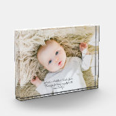 Elegante Godparent-doop Dank u met foto (Links)