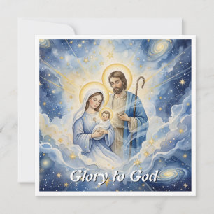 Elegante godsdienstige heerlijkheid voor God Chris Feestdagenkaart
