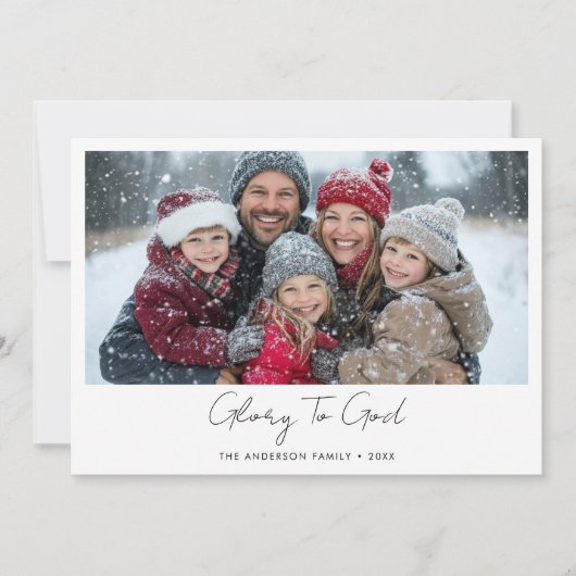 Elegante godsdienstige heerlijkheid voor God Chris Feestdagenkaart (Voorkant)