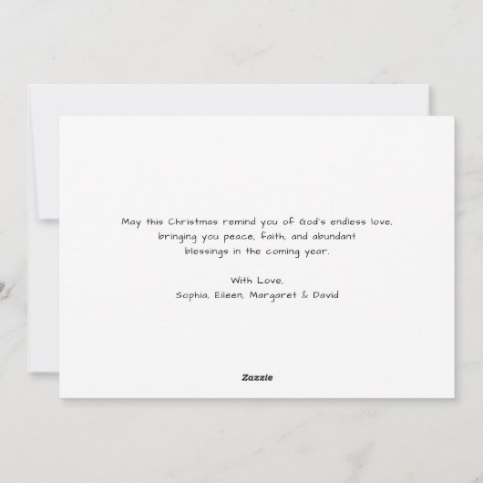 Elegante godsdienstige heerlijkheid voor God Chris Feestdagenkaart (Achterkant)