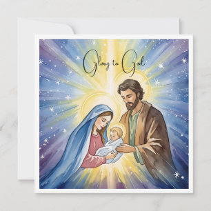Elegante godsdienstige heerlijkheid voor God Chris Feestdagenkaart