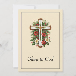 Elegante godsdienstige heerlijkheid voor God Chris Feestdagenkaart