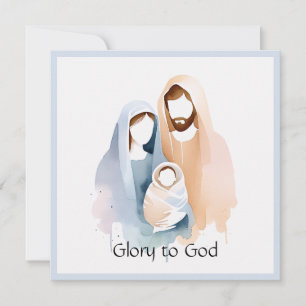 Elegante godsdienstige heerlijkheid voor God Chris Feestdagenkaart