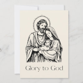 Elegante godsdienstige heerlijkheid voor God Chris Feestdagenkaart