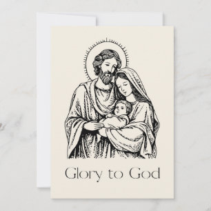 Elegante godsdienstige heerlijkheid voor God Chris Feestdagenkaart