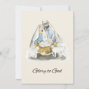Elegante godsdienstige heerlijkheid voor God Chris Feestdagenkaart