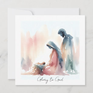 Elegante godsdienstige heerlijkheid voor God Chris Feestdagenkaart