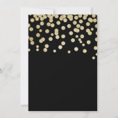 Elegante Gold & Black Glitter Confetti minimalist Kaart (Achterkant)