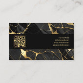 Elegante Gold & Black Marble makelaar Visitekaartje (Achterkant)