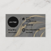 Elegante Gold Black Minimalist Professional logo Visitekaartje (Voorkant)